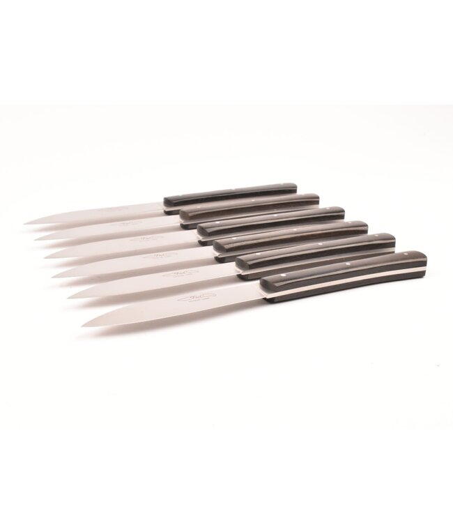 TMC 6 steakmessen 'Zen' - ebbenhout