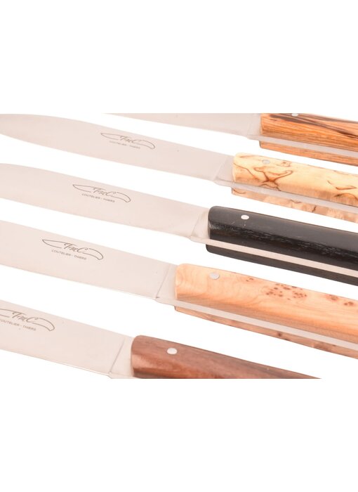 TMC 6 steakmessen 'Zen' - verschillende houtsoorten