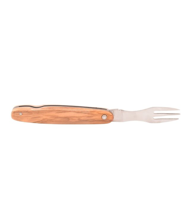 Goyon-Chazeau Navette picknickset met mes en vork - olijfhout