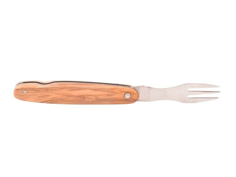 Goyon-Chazeau Navette picknickset met mes en vork - olijfhout
