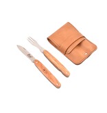 Goyon-Chazeau Navette picknickset met mes en vork - olijfhout
