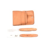 Goyon-Chazeau Navette picknickset met mes en vork - olijfhout