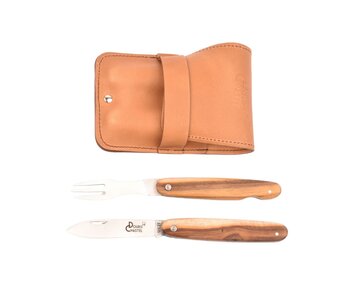 Goyon-Chazeau Navette picknickset met mes en vork - pistache