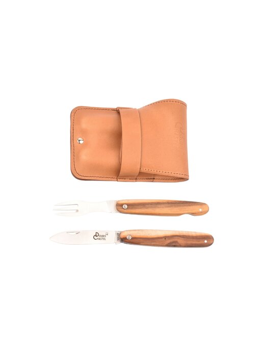 Goyon-Chazeau Navette picknickset met mes en vork - pistache