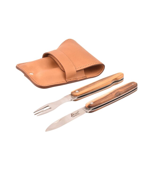 Goyon-Chazeau Navette picknickset met mes en vork - pistache