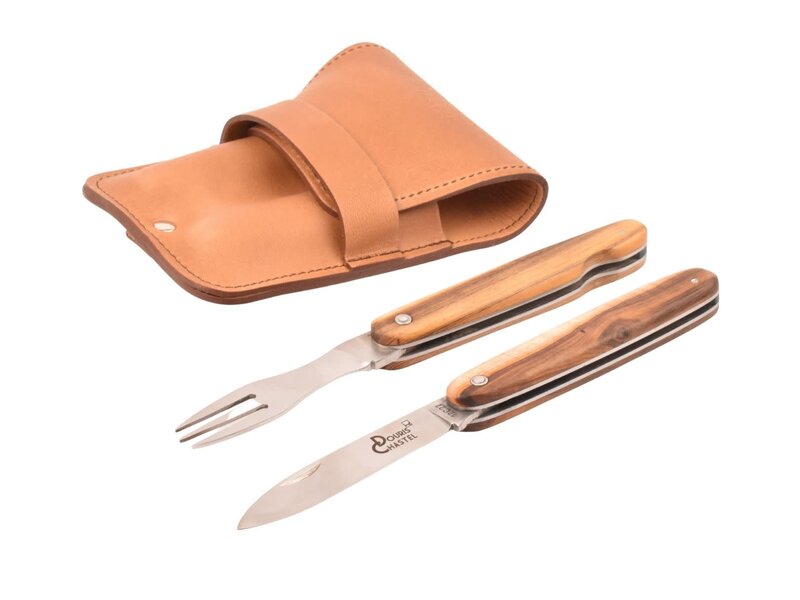 Goyon-Chazeau Navette picknickset met mes en vork - pistache