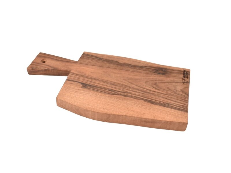 Laguiole en Aubrac plank in notelaar met handvat - S - 39,5x15cm (lxb)