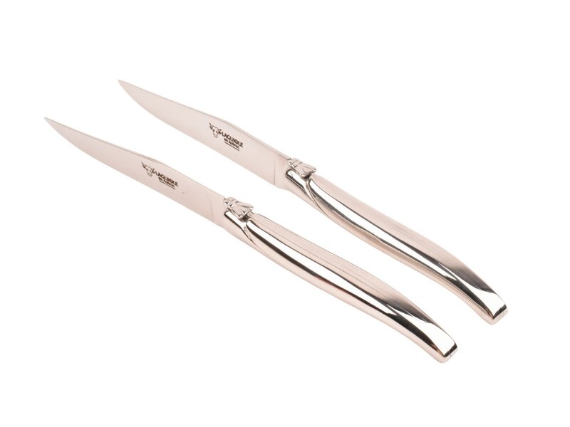 Laguiole en Aubrac 2 steakmessen rvs - glanzend