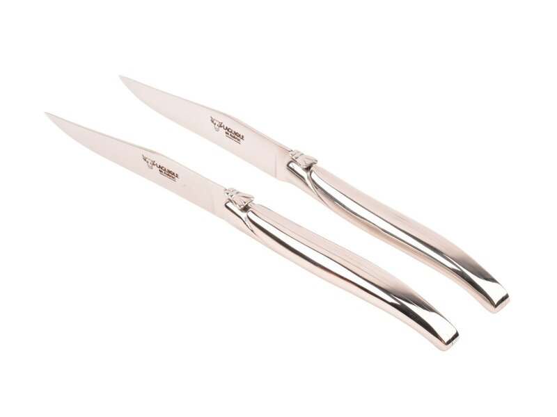 Laguiole en Aubrac 2 steakmessen rvs - glanzend