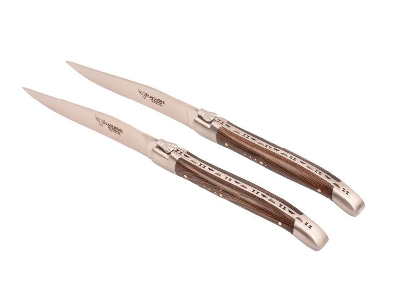 Laguiole en Aubrac 2 steakmessen wenge - mat