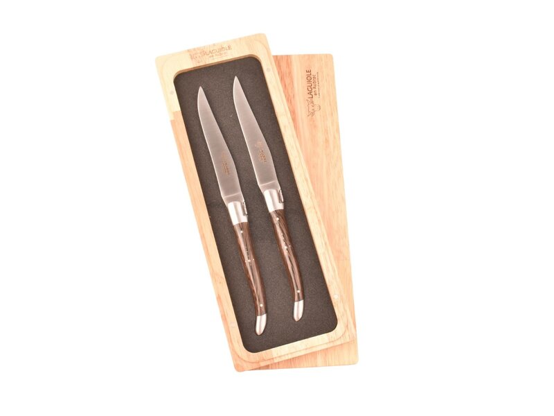Laguiole en Aubrac 2 steakmessen wenge - mat