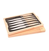 Laguiole en Aubrac 6 steakmessen berk naturel - glanzend