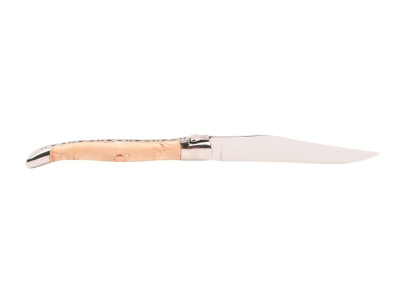 Laguiole en Aubrac 6 steakmessen berk naturel - glanzend