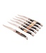 Laguiole en Aubrac 6 steakmessen diverse houtsoorten/paperstone - mat