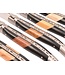 Laguiole en Aubrac 6 steakmessen diverse houtsoorten/paperstone - mat