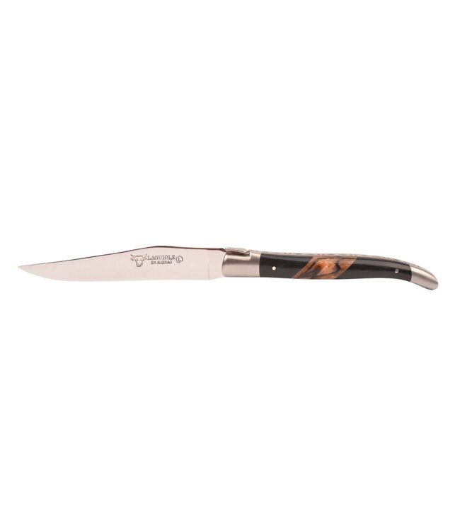 Laguiole en Aubrac 6 steakmessen diverse houtsoorten/paperstone - mat