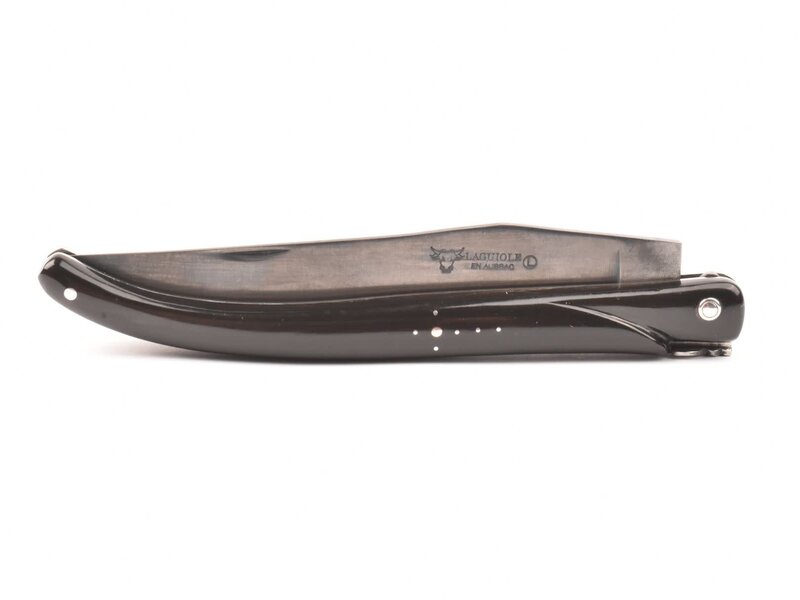 Laguiole en Aubrac 14cm buffel - carbonstaal - plein manche