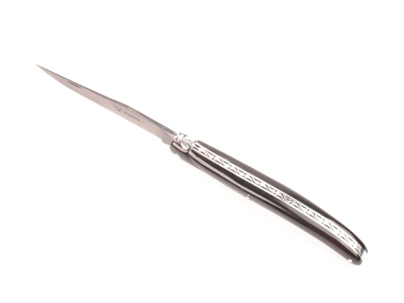 Laguiole en Aubrac 14cm buffel - carbonstaal - plein manche