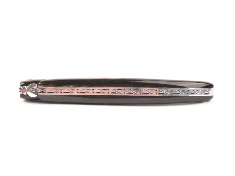 Laguiole en Aubrac 14cm buffel - carbonstaal - plein manche