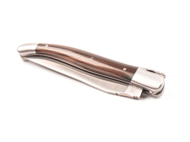 Laguiole en Aubrac 12cm ebben macassar - platines guillochées - mat