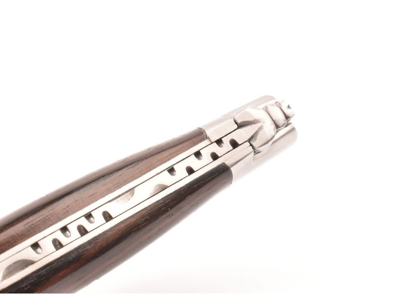Laguiole en Aubrac 12cm ebben macassar - platines guillochées - mat