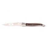 Laguiole en Aubrac 12cm ebben macassar - platines guillochées - mat