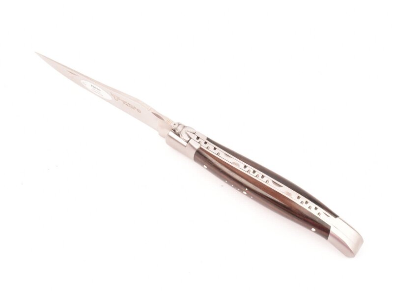 Laguiole en Aubrac 12cm ebben macassar - platines guillochées - mat