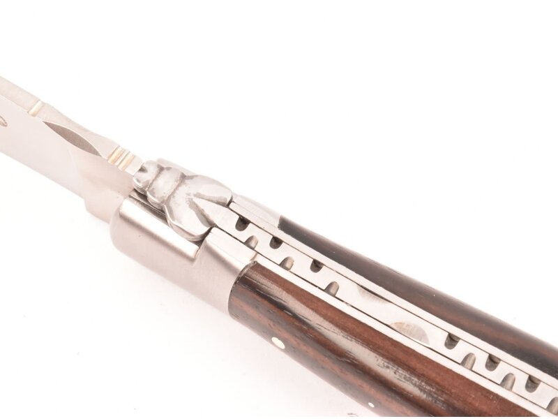 Laguiole en Aubrac 12cm ebben macassar - platines guillochées - mat