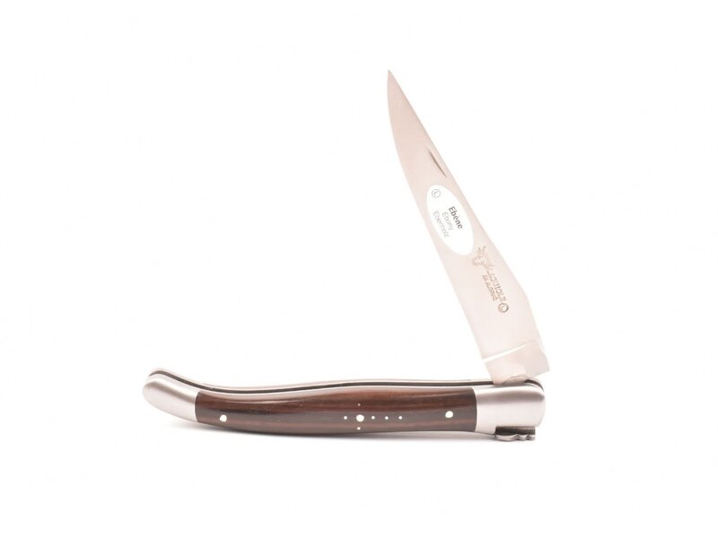Laguiole en Aubrac 12cm ebben macassar - platines guillochées - mat