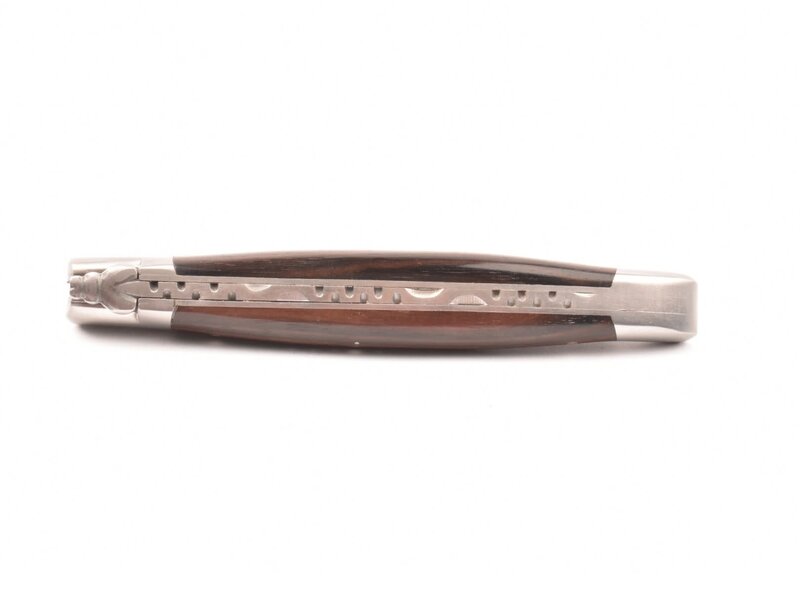 Laguiole en Aubrac 12cm ebben macassar - platines guillochées - mat