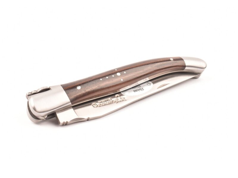 Laguiole en Aubrac 12cm ebben macassar - platines guillochées - mat