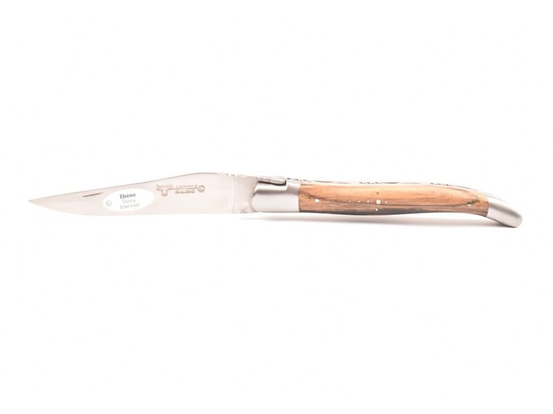 Laguiole en Aubrac 12cm ebben royal - platines guillochées - mat