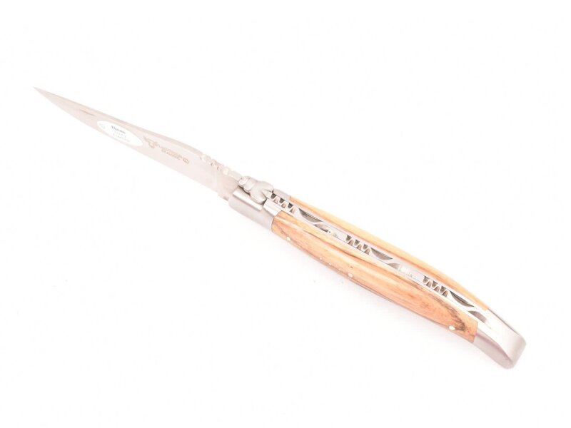 Laguiole en Aubrac 12cm ebben royal - platines guillochées - mat