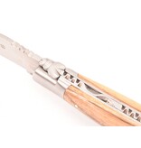 Laguiole en Aubrac 12cm ebben royal - platines guillochées - mat