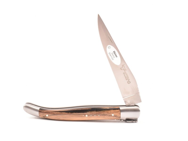 Laguiole en Aubrac 12cm ebben royal - platines guillochées - mat