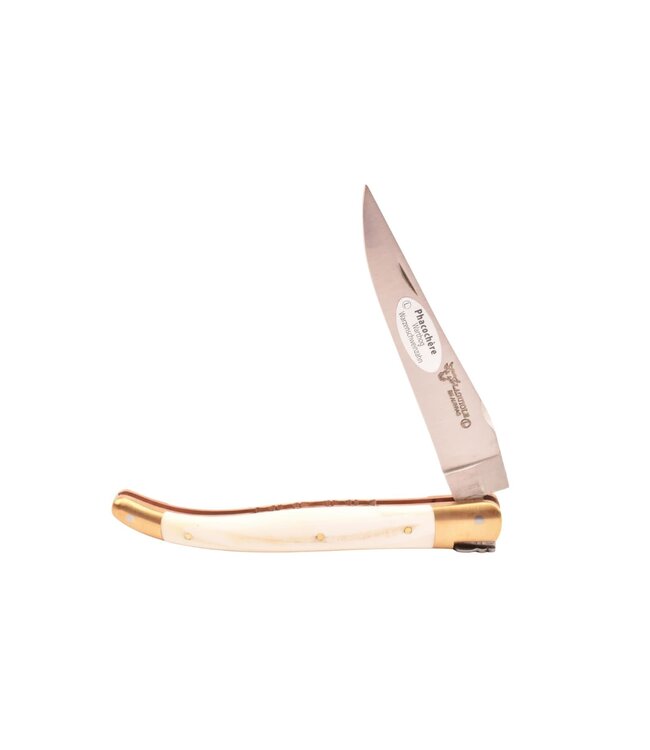 Laguiole en Aubrac 12cm phacochere - koperen platines guillochées - messing eindstukken