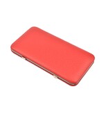 Dreiturm 7-delig nageletui met nageltang en 2 scharen - rood leder (hardcase)