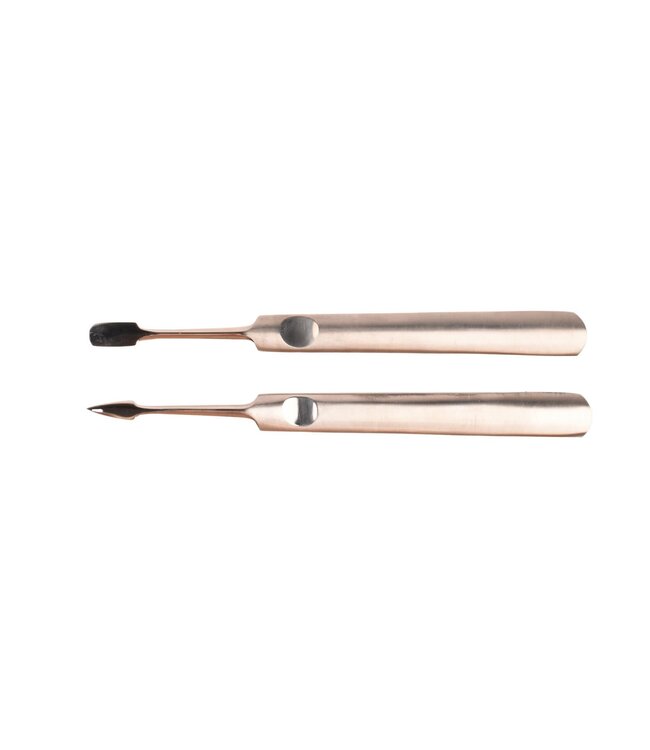 Dreiturm 7-delig nageletui (hardcase) met nageltang en 2 scharen - rood hertenleer