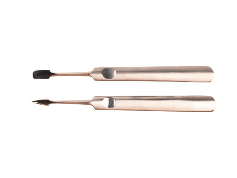 Dreiturm 7-delig nageletui met nageltang en 2 scharen - rood leder (hardcase)