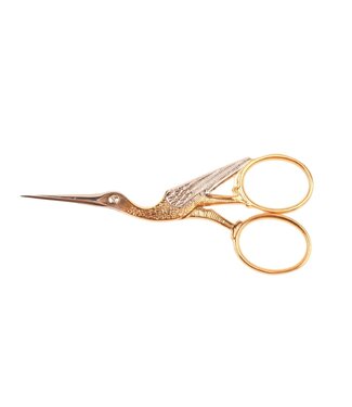 WASA vergulde borduurschaar in ooievaarmotief
