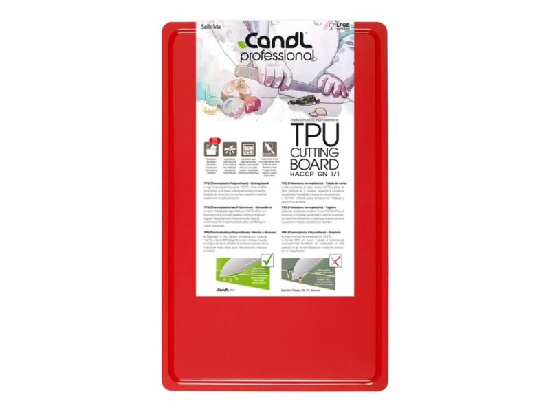 Candl Profi flexibele snijplank 53x32,50cm - rood