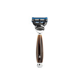Muhle Vivo scheerset in harshoorn - zeepbakje - Gillette® Fusion5™ - kwast black fibre