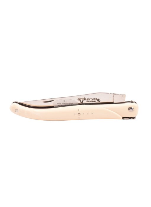 Laguiole en Aubrac 12cm wit mammoet ivoor - plein manche