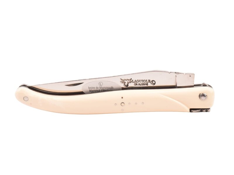 Laguiole en Aubrac 12cm wit mammoet ivoor - plein manche