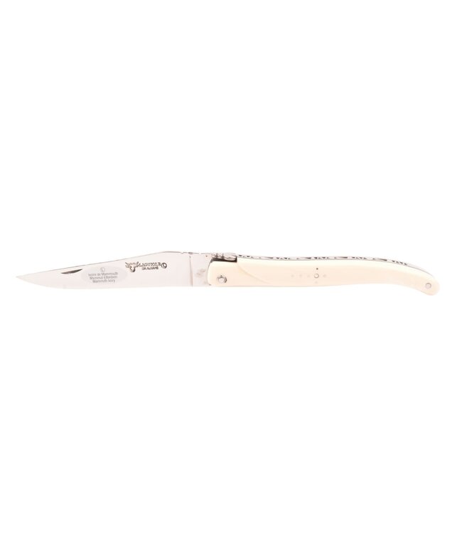 Laguiole en Aubrac 12cm mammoetivoor - plein manche - glanzend