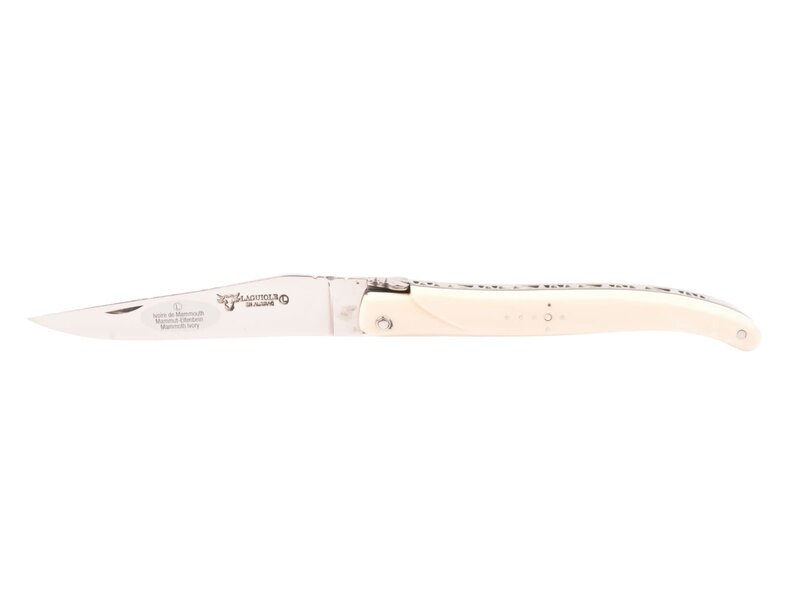Laguiole en Aubrac 12cm wit mammoet ivoor - plein manche