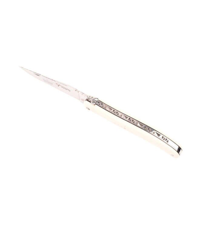 Laguiole en Aubrac 12cm mammoetivoor - plein manche - glanzend