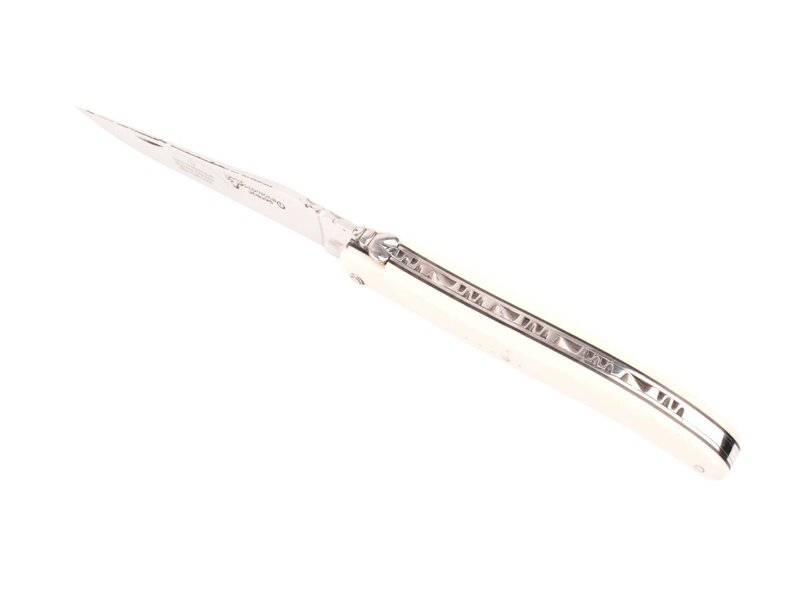 Laguiole en Aubrac 12cm wit mammoet ivoor - plein manche