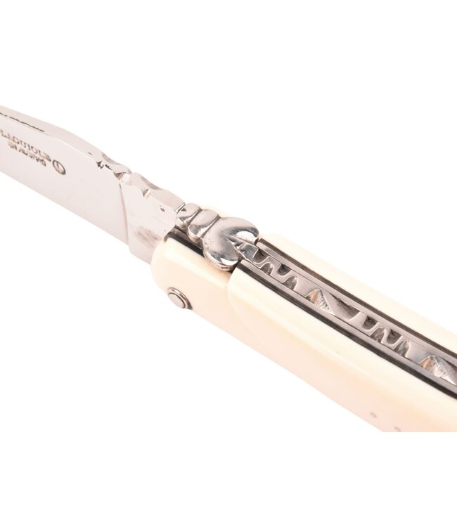 Laguiole en Aubrac 12cm mammoetivoor - plein manche - glanzend
