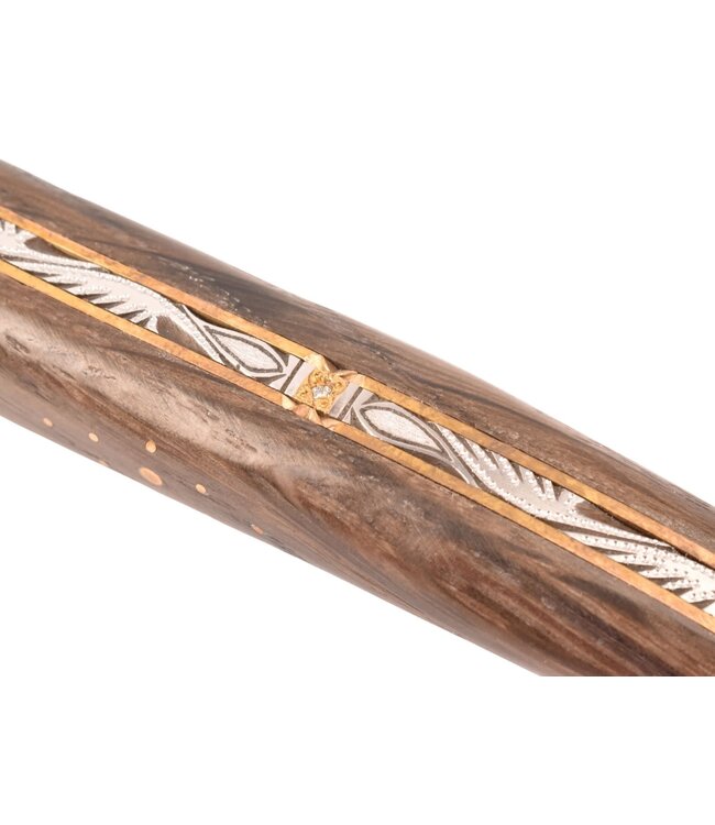 Laguiole en Aubrac 12cm morta - laiton - eclipse - plein manche